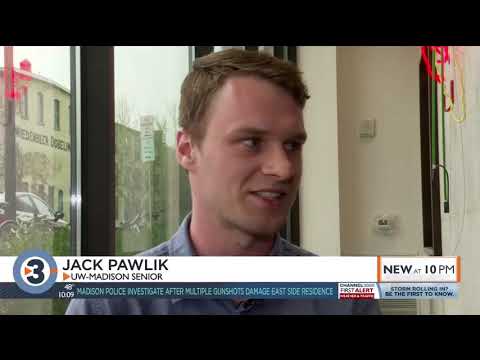 Jack Pawlik speaking about Dripos as a senior at the University of Wisconsin